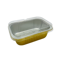 Contenants alimentaires rectangulaires écologiques de 750 ml avec couvercles en plastique et feuille d'aluminium pour plats à emporter et pâtisseries, couleur personnalisable
