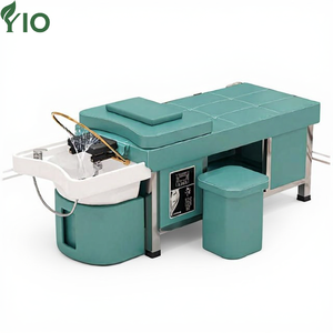 Cojín <span class=keywords><strong>de</strong></span> PU y almohada, estación <span class=keywords><strong>de</strong></span> champú reclinable para salones <span class=keywords><strong>de</strong></span> belleza, hoteles, gimnasios y hospitales, lavabo negro, uso versátil - Product Image 4