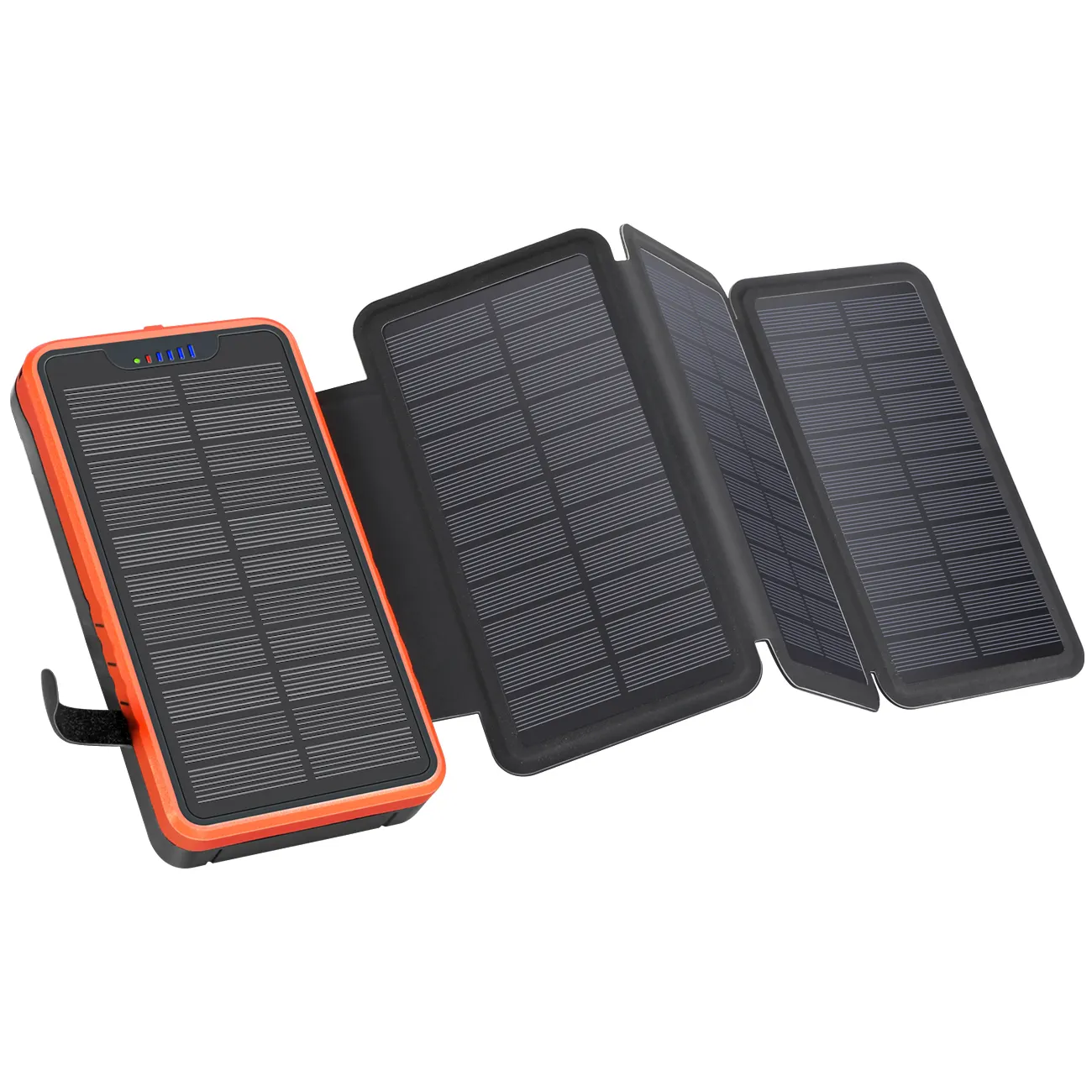 trending products 2024 new arrivals OEM Waterproof Dual USB 5V 2A Camping light foldable solar panel powerbank charger 26800mah