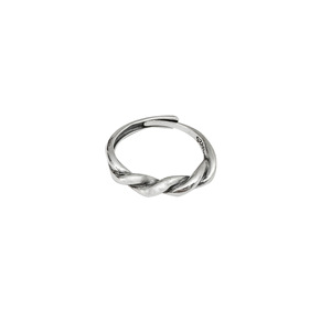 Silver Ruitai S925 Sterling Silver <b>Ring</b> Twisted Braided Design <b>Adjustable</b> Opening Minimalist Unisex Everyday Wear - Product Image 5