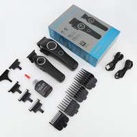 Tondeuse à cheveux professionnelle Lanumi N-8882 rechargeable par USB, faible bruit, kit pour barbier, 2600 mAh, 210 min, 4 niveaux, acier inoxydable, usage domestique