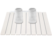 Tapis de séchage pliable en diatomite, absorbant rapidement l'eau, pour comptoir de cuisine, tapis multi-usages absorbant l'eau pour vaisselle, tasses et évier