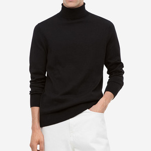 Autumn Winter <strong>Men's</strong> Warm Knit <strong>Turtleneck</strong> Solid Color Custom Wholesale Long Sleeve <strong>Jumper</strong> - Product Image 3