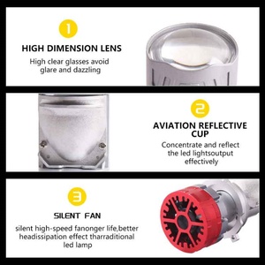 Sanvi New P100 Mini <b>H4</b> Led Projector Lens Headlight for 12V Car Lamp Lighting System - Product Image 3