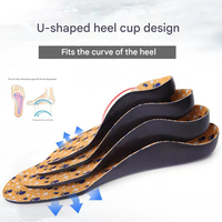 Semelles orthopédiques de sport pour enfants en PU, soutien de la voûte plantaire massant, anti-affaissement, confortables, ajustables, pour pieds plats, couvrant tout le pied, 2 paires