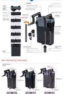 ตู้ปลาทรงสี่เหลี่ยมขนาดเล็ก <span class=keywords><strong>Sensen</strong></span> พร้อมระบบกรองภายนอกแบบติดผนัง รุ่น HBL-803 ผลิตจากพลาสติกที่เป็นมิตรกับสิ่งแวดล้อม กำลังไฟ 6 วัตต์ แรงดันไฟฟ้า 220 โวลต์ ความจุ 50-500 ลิตร รุ่นคลาสสิก - Product Image 5