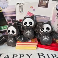 Peluche chauve-souris diable de dessin animé mignonne pour Halloween, pendentif de sac à dos, porte-clés, animal en peluche gothique, cadeaux d'Halloween