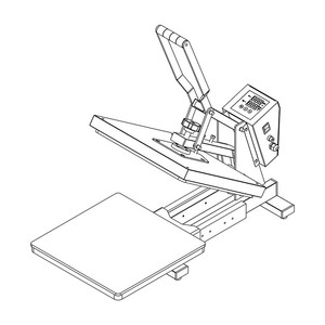 Máquina de prensa de calor con cajón deslizante, base extraíble de 40x50 cm, 40x60, extracción de malty, 16x20, 16x24 - Product Image 3