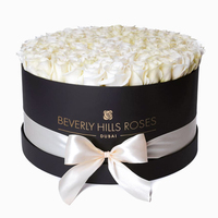 Boîtes à fleurs personnalisées avec couvercle, Logo imprimé, petit papier noir, emballage rond pour fleurs