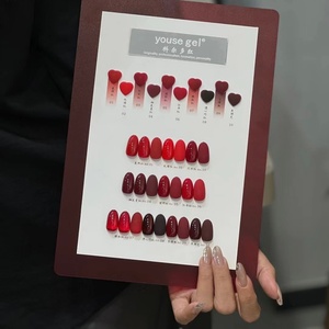 New Red Series 10-color <b>Set</b> Burgundy UV <b>Nail</b> <b>Gel</b> High-quality <b>Nail</b> Polish with Display <b>Gel</b> Polish - Product Image 1