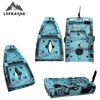 Kayak modulaire léger électrique LSF 2,4 m pour 1 personne, bateau de pêche pour la mer et les sports de plein air avec HDPE durable