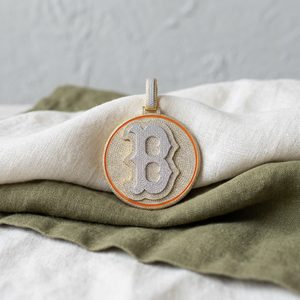 Luxury Hip Hop Party Event Style 925 Silver Moissanite Diamond Custom Round <b>Medallion</b> Letter B Nameplate Iced Out Pendant - Product Image 4