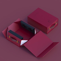 Caja de Embalaje en Forma de Libro para una Sola Botella de Vino Tinto, Caja de Regalo Universal de Alta Gama, Plegable, con Relieve, Venta al Por Mayor