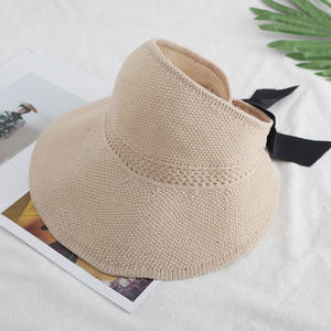 Summer New Foldable All-in-One Big Brim Topless Visor Cap Sun Hat Stylish Character Design - Product Image 4