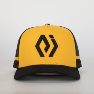 หมวกกีฬาสไตล์พ่อหมวกปีกโค้งลายทางหมวกคนขับรถบรรทุก3D ตาข่ายปักโลโก้สำหรับสไตล์ลำลอง - Product Image 2