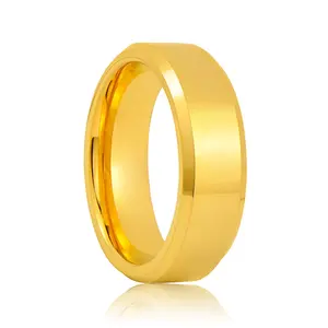 최고 인기 상품 18K 금 텅스텐 결혼 반지 공백 4mm 6mm 8mm