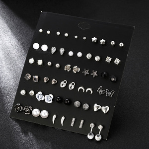 ต่างหูสุดเท่ต่างหูอะคริลิค30คู่สำหรับผู้หญิงชุดไข่มุกไข่มุกอะคริลิค - Product Image 4