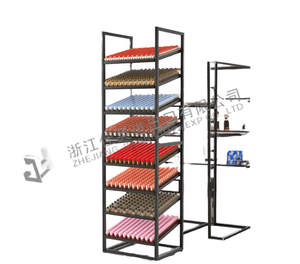 पाउडर लेपित ब्यूटी सैलून खुदरा स्टोर धातु फ्रीस्टैंडिंग कॉर्नर डिस्प्ले रैक के लिए आसान असेंबली - Product Image 1