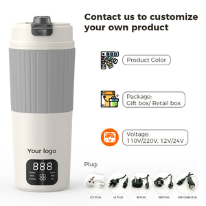 แก้วน้ำร้อนแบบพกพา ฉนวนกันความร้อน สแตนเลส 304 ใช้พลังงานจาก USB พร้อมพอร์ต Type-C สำหรับใช้ในบ้าน เดินทาง หอพัก - Product Image 1