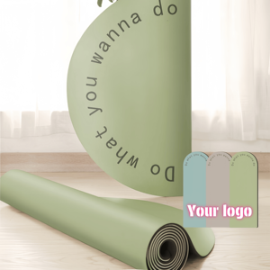 Tapete Ecológico de Fitness de 5 mm de Espesor, Antideslizante, Amortiguador y Silencioso para Pilates de Estudio, Colchoneta de Yoga de Caucho PU para Uso Doméstico - Product Image 1