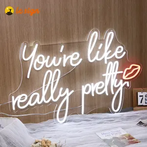 Letras da moda em acrílico LED sinal de néon aberto sinal de néon personalizado em pvc/acrílico sinal de néon personalizado