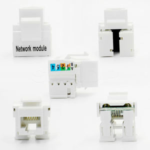 Module de réseau LAN de module de coupleur RJ45 UTP 8P8C RJ45/Cat6 Jack trapézoïdal non blindé - Product Image 5