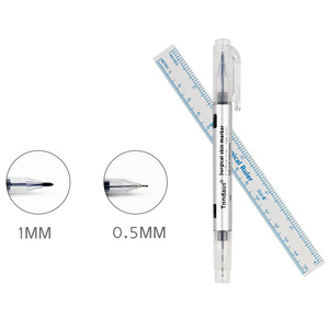 0.5 1mm Purple White Surgical Skin Marker Waterproof Dual Tip Pen for Tattoo Body Marking - Product Image 1