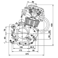 Moteur 150cc 200cc de moteurs de moto de CQJB Loncin