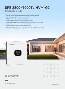 Invertisseur solaire hybride <span class=keywords><strong>Growatt</strong></span> à bas prix 24 V et 48 V SPE <span class=keywords><strong>3500</strong></span> W 6000 W, prise en charge du système d'énergie solaire parallèle pour la maison - Product Image 5