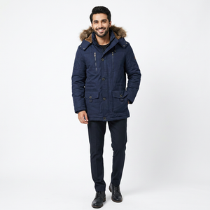 Veste parka pour homme de haute qualité à capuche, manteau d'hiver chaud avec fonction imperméable, décontracté, vente en gros, nouvelle veste de sport, grande taille - Product Image 1