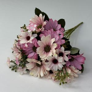 Высокое качество 30 см Искусственный Подсолнух 5 вилок 15 головок маленький Ромашковый Шелковый букет декоративные цветы для домашнего декора - Product Image 5