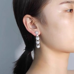 Boucles d'oreilles en argent S925 WENCHI Modèle 10899 22570, perles de 7-8 mm, accessoires de perles DIY, support creux pour clous d'oreilles, multiples styles tendance - Product Image 3