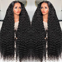 Perruque Lace Front 13x4 Vierge en Gros, 100% Cheveux Humains Brésiliens, Dentelle HD Transparente, Ondulée, Sans Colle, pour Femmes Noires