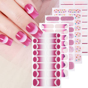 Zhengxiang Wholesale Simple Ins Cross-Border Waterproof Free Baking Nail Wraps Polish Film 3D Nail Art Stickers Manufecturing - Product Image 3