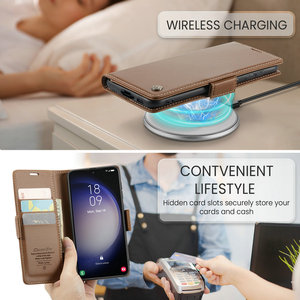 CaseMe calidad de lujo para Samsung S24 funda de teléfono bloque RFID soporte de tarjeta de crédito para Samsung <span class=keywords><strong>Galaxy</strong></span> S24 S23 S22 S21 S10 S9 + funda - Product Image 5