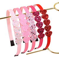 Nouveau bandeau en sequins en forme de cœur pour la Saint-Valentin, bandeau en forme de cœur tendance et créatif pour la fête de la Saint-Valentin, accessoires pour cheveux
