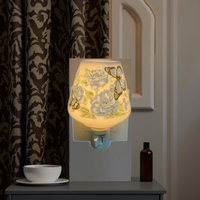 Lampe de chevet moderne et simple Guangli GL-TC1 en céramique et porcelaine, avec ampoule à incandescence blanc chaud, à brancher