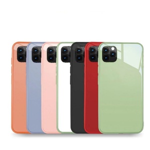 เคสโทรศัพท์กระจกเทมเปอร์ TPU หลากสีฝาหลังสำหรับ Apple iPhone 12/12 pro/ 12 PRO MAX - Product Image 6