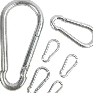 Din5299 Thép Không Gỉ Carabiner Carbine Kim Loại Mùa Xuân Khóa Vòng Chìa Khóa Carabine Nhiệm Vụ Nặng Nề Cho Cắm Trại Đi Bộ Đường Dài 304 Snap Hook