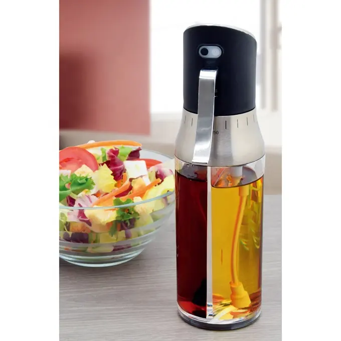 食品グレードのプラスチック2in1調理用オリーブオイルとキッチン用酢スプレーディスペンサーボトル