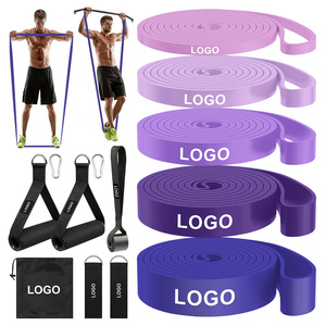 Custom Logo Resistance <b>Bands</b> Set 5 Levels with Carry Bag for Adult Fitness Training Portable Yoga Pilates Gym <b>Workout</b> Equipment - Product Image 1