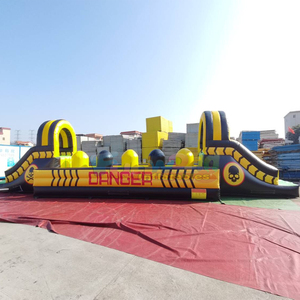 Outdoor Carnival Party <b>Inflatable</b> Danger Zone Giant Obstacle Course Big Baller <b>Games</b> Portable 500KG Capacity Commercial Use - Product Image 2