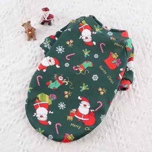 Wholesale Luxury Polyester Santa Dog Costume Print Popular Design <b>Pet</b> Halloween Christmas Birthday Vest Warm All Seasons - Product Image 5