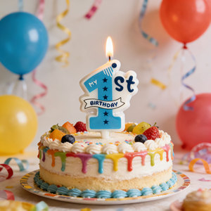 <span class=keywords><strong>Vela</strong></span> de Cumpleaños con Diseño de Estrella, Número 1 Azul, para Niño, Baby Shower, Decoración de Pastel para Celebración del Primer Cumpleaños - Product Image 4