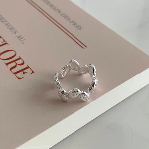 S925 Pure Silver Leaf Pattern <b>Adjustable</b> <b>Ring</b> For Women Everyday Wear Jewelry - Product Image 1