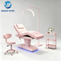Table de massage électrique multifonctionnelle, table de massage réglable à 3 moteurs, lit de beauté blanc pour salon, spa, lit pour extensions de cils, à vendre
