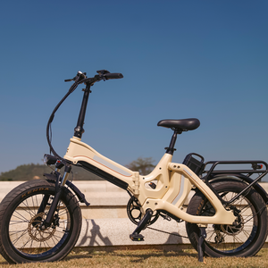 Vélo tout-terrain pliable haut de gamme 20 pouces avec grandes roues, finition blanc mat, pour adultes, disponible en entrepôt UE - Product Image 1