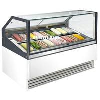 Nouveau design refroidi par ventilateur 18 saveurs congélateur à crème glacée vertical affichage Gelato congélateur vitrine