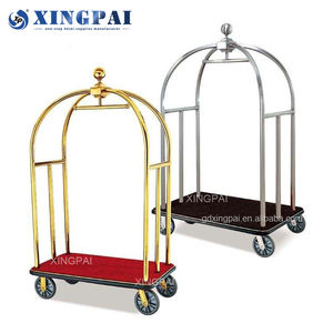 XINGPAI Hotel hall portineria aeroporto in acciaio inossidabile carrello portabagagli Lobby servizio Push-Pull Hotel carrello bagagli - Product Image 2
