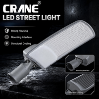 Lampadaire Commercial LED en Aluminium CRANE AC IP65 140Lm/W SMD 2835 pour Éclairage Extérieur de Voies Publices et de Parkings – Garantie 5 Ans